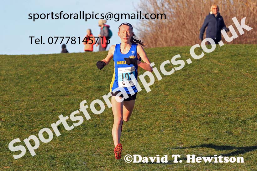 Girls under-13s, 2022 North Eastern Cross Country Champs., Temple Park, South Shields.  Photo: David T. Hewitson/Sports for All Pics